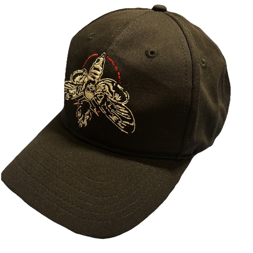 WWE Bray Wyatt Moth Logo Baseball Cap Mens Black Excellent Adjustable OSFM - Picture 2 of 6